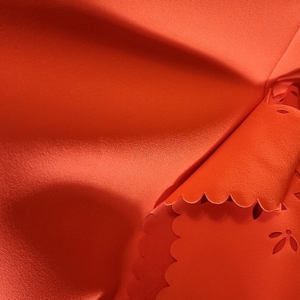 J. Crew Factory Orange Lazer-Cut Shiftdress - Picture 7 of 10